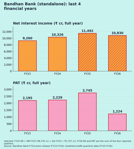 Bandhan Bank Annual Charts